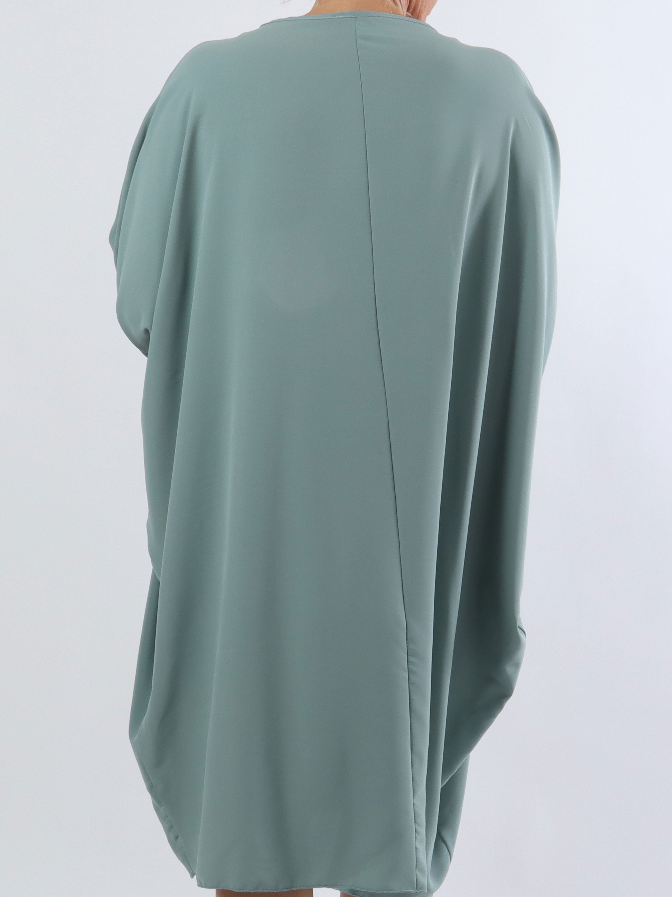 Viola - Plus size tunika med fin halsringning - Light blue